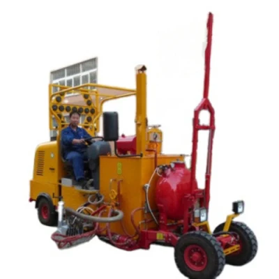 The Driving Type Hydraulic with 4 Pneumatic Spray Guns 200L Cold Paint Road Marking Machine